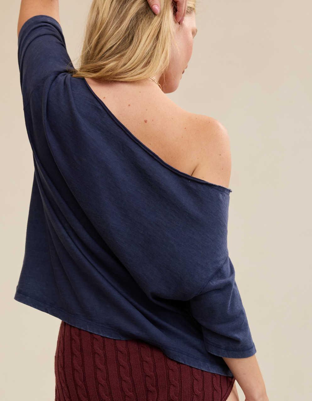 Aerie Off-The-Shoulder Relaxed T-Shirt