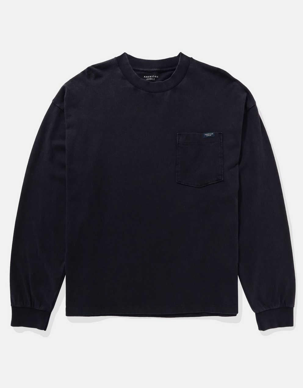 AEオーバーサイズ・ロングスリーブ・ヘビーウェイト・ポケットTシャツ