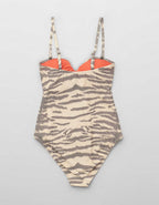 Aerie Ruched Cut Out Bandeau Full Coverage ワンピース水着