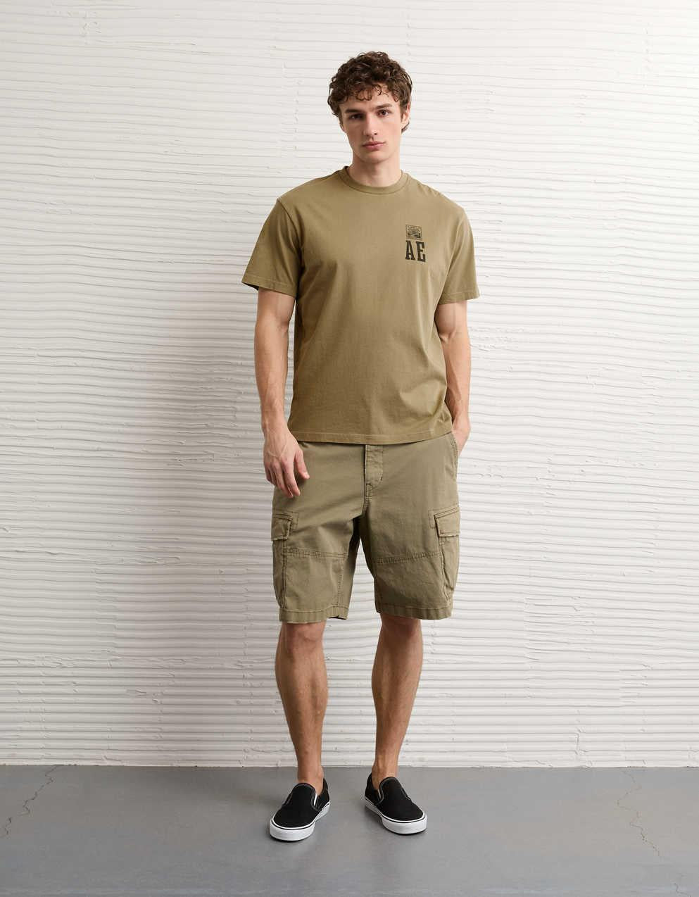 AEスタンダードフィットロゴグラフィックTシャツ