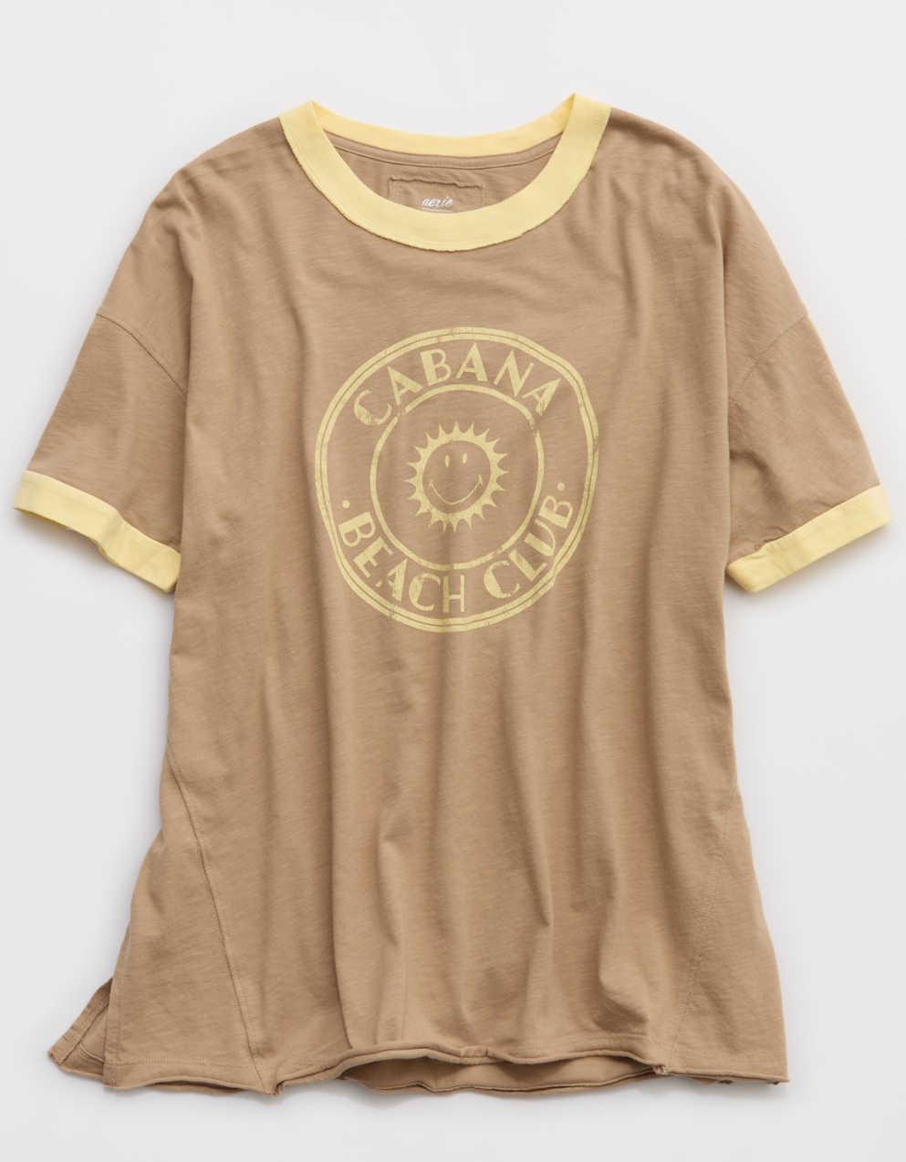 Aerie｜スマイリー®オーバーサイズ・クルー・ボーイフレンドTシャツ