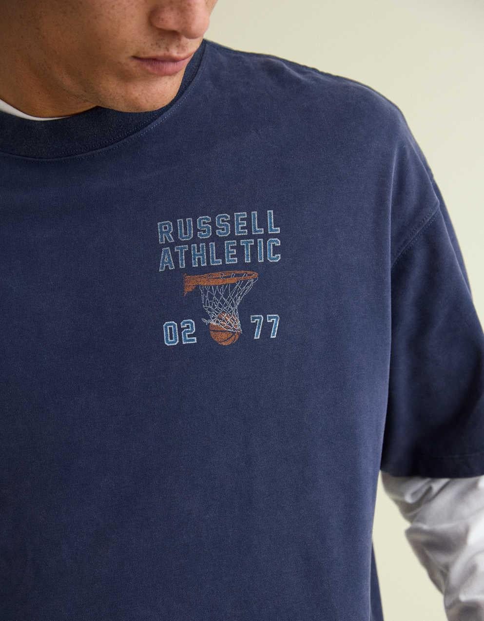 AE x Russell Athletic ヘビーウェイト バスケットボール グラフィックTシャツ