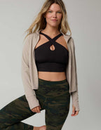 OFFLINE By Aerie Real Me XTRA Criss Cross High Neck Sports Bra