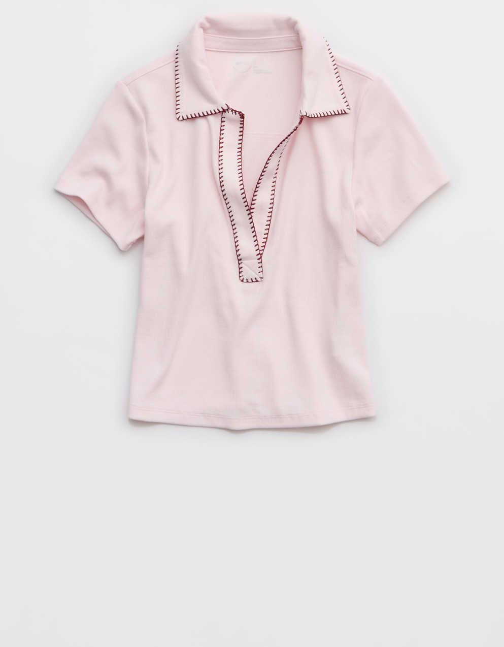 エアリークロップドポロTシャツ