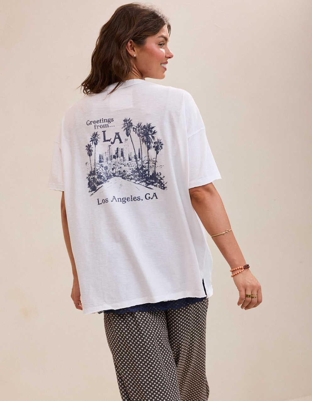 Aerie オーバーサイズ・クルー・ボーイフレンドTシャツ