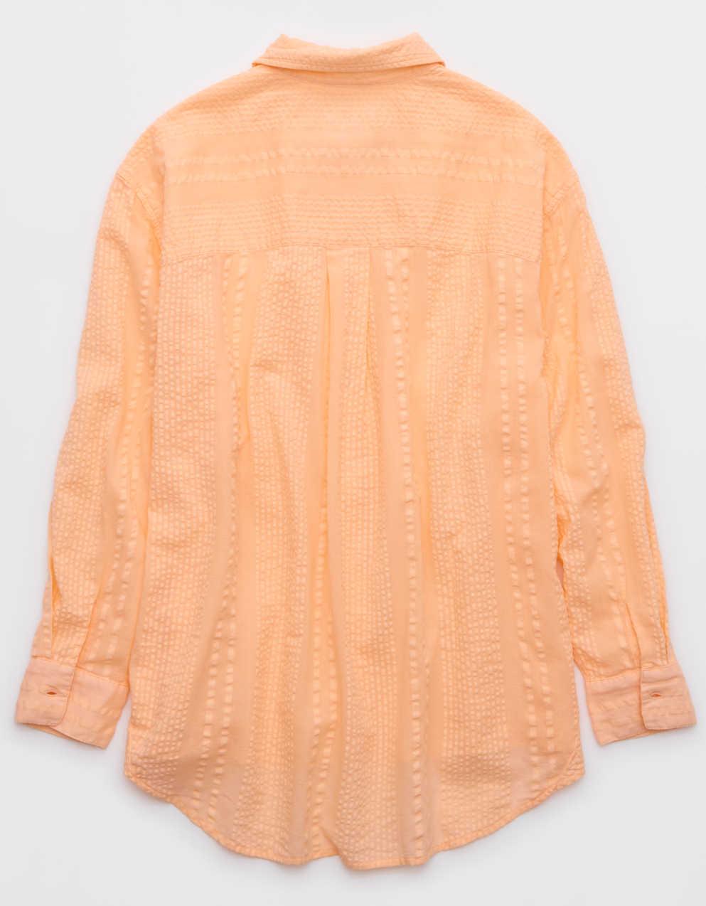Aerie・シーサッカー・カバーアップ・シャツ
