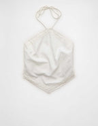 AE Linen-Blend Bandana Halter Top