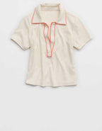 エアリークロップドポロTシャツ