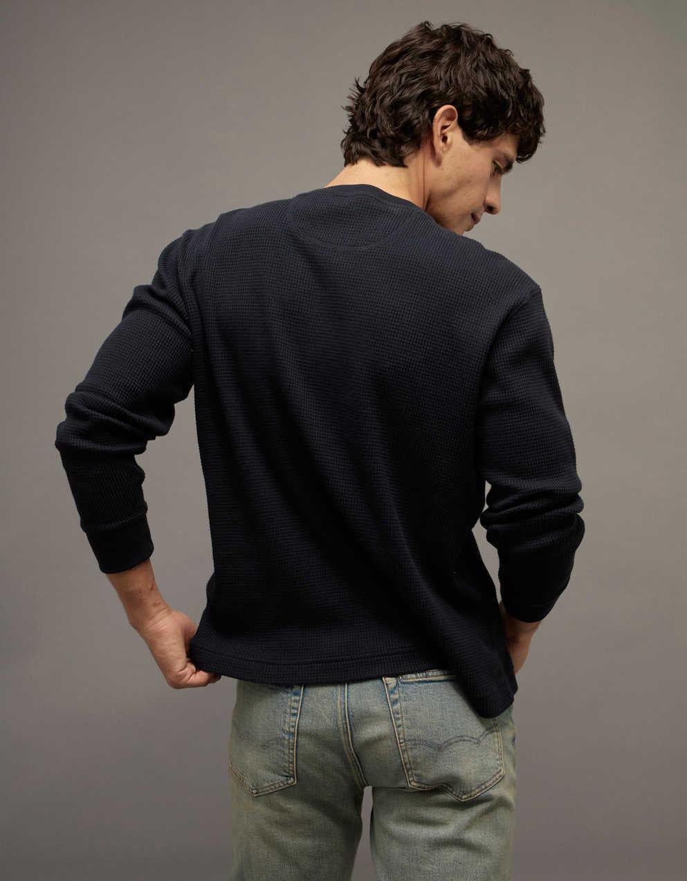 AE ロングスリーブ・サーマル・ヘンリーTシャツ