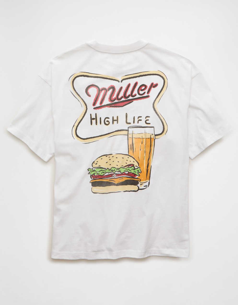 AE ボクシーフィット ミラービール グラフィックTシャツ