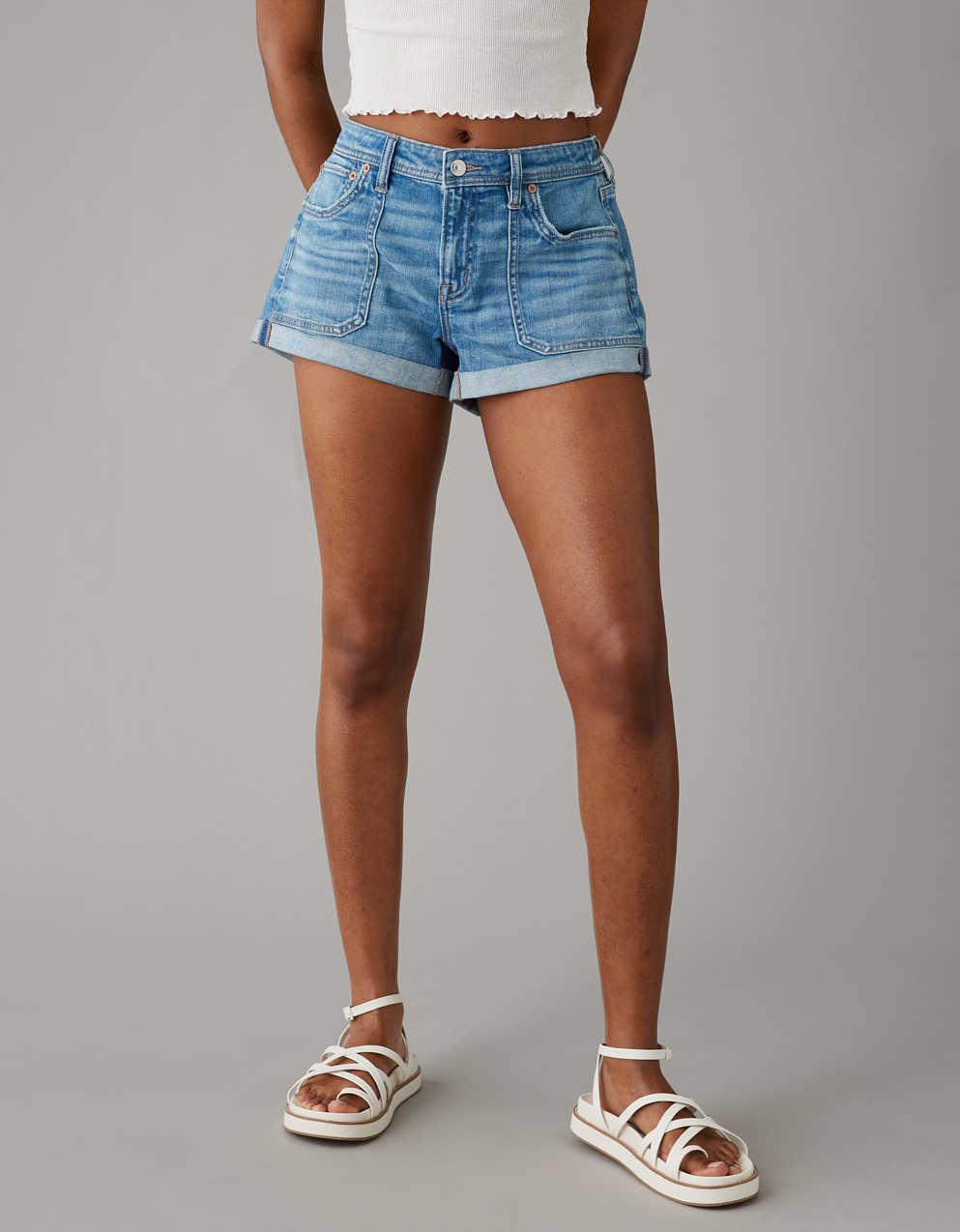 AE Dreamy Drape Stretch Denim Easy Shortie