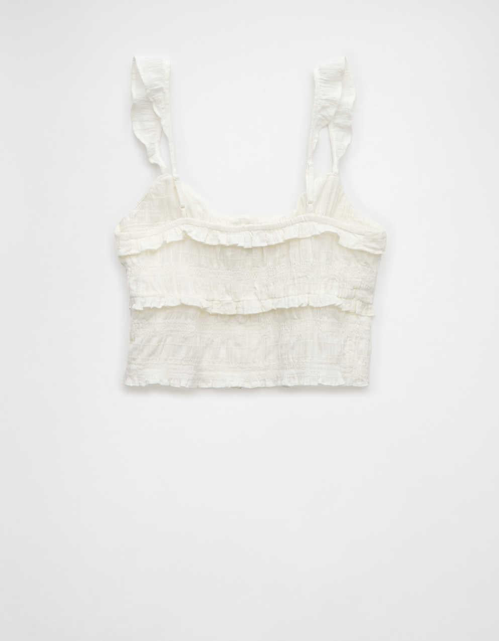 AE Smocked Ruffle Tank Top