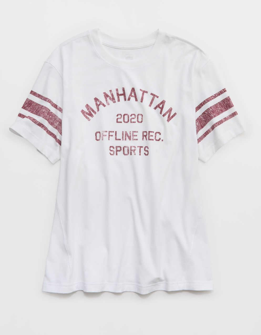 OFFLINE by Aerie 「Let's Stretch」シーム入りボーイフレンドTシャツ