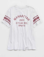 OFFLINE by Aerie 「Let's Stretch」シーム入りボーイフレンドTシャツ