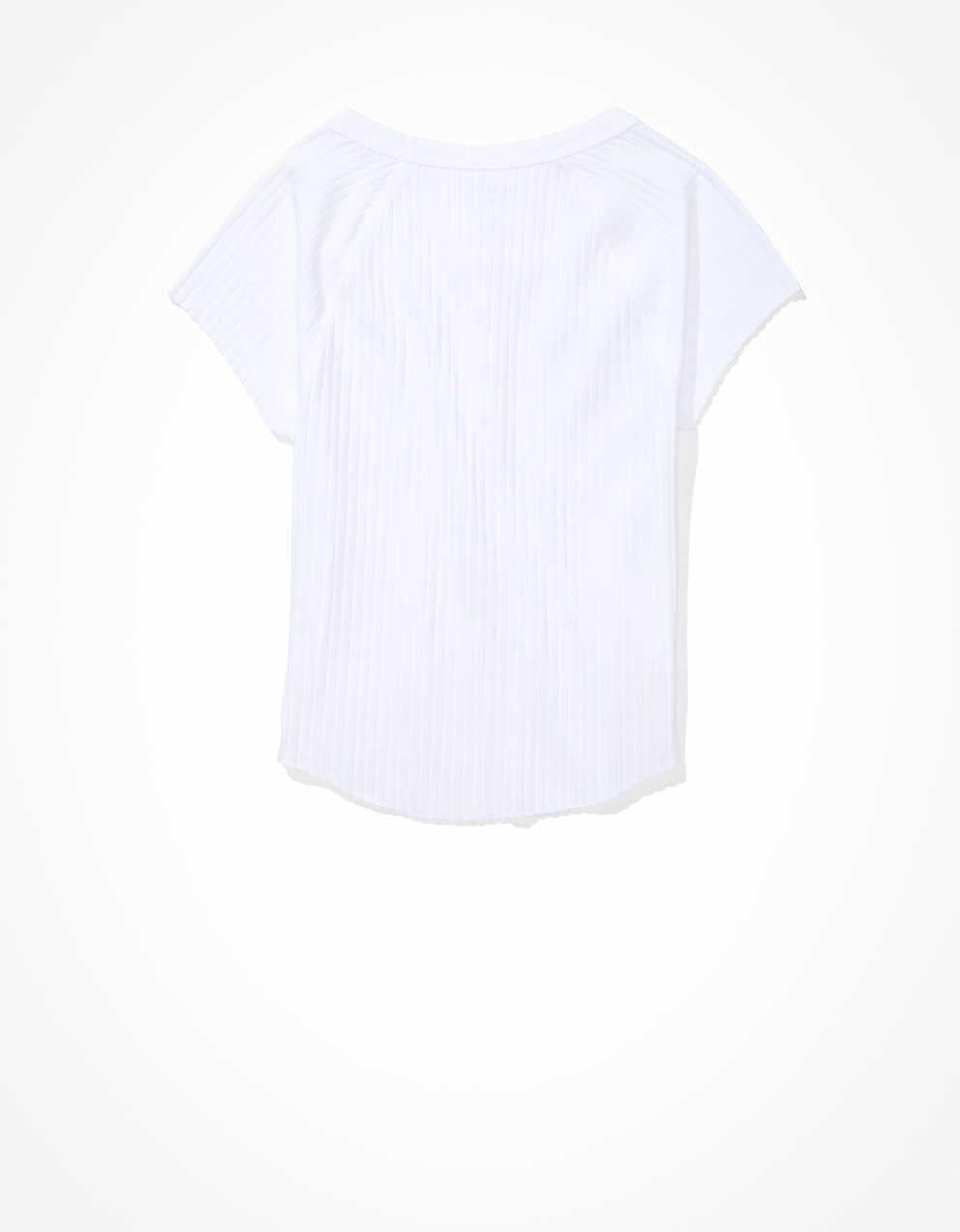AE クロップド・ヘンリー ヘイ・ベイビーTシャツ
