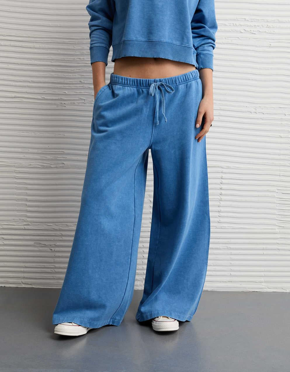 AE エブリデイ リュクス ワイドレッグ スウェットパンツ
