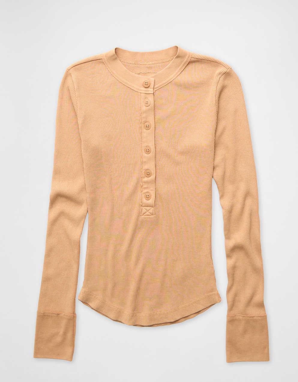 AerieヘンリーエッセンシャルレイヤリングTシャツ