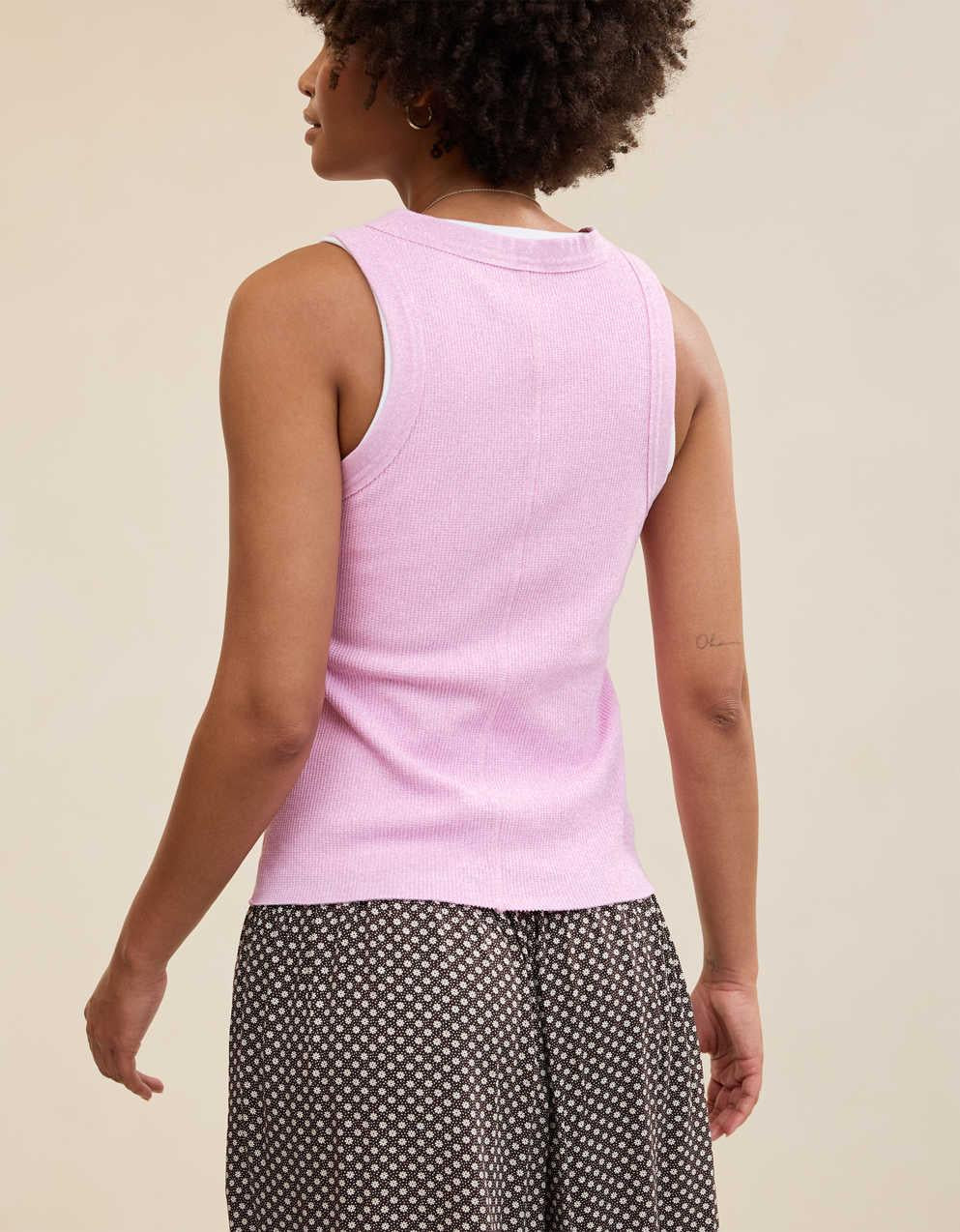 Aerie アンワインド ワッフル ヘンリーネック タンクトップ
