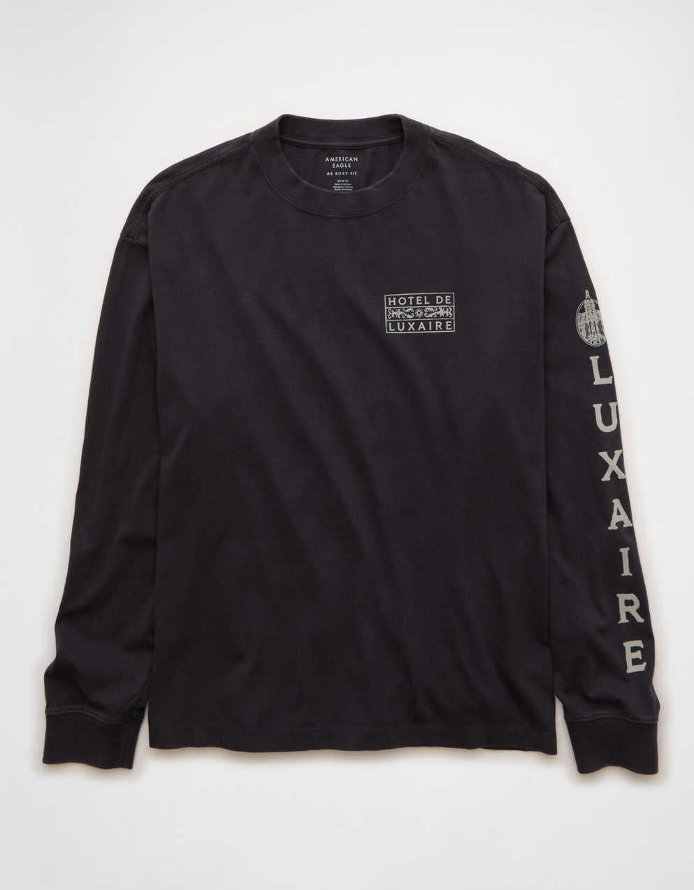 AEボクシーロングスリーブグラフィックTシャツ