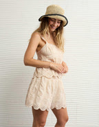 AE High-Waisted Eyelet Short