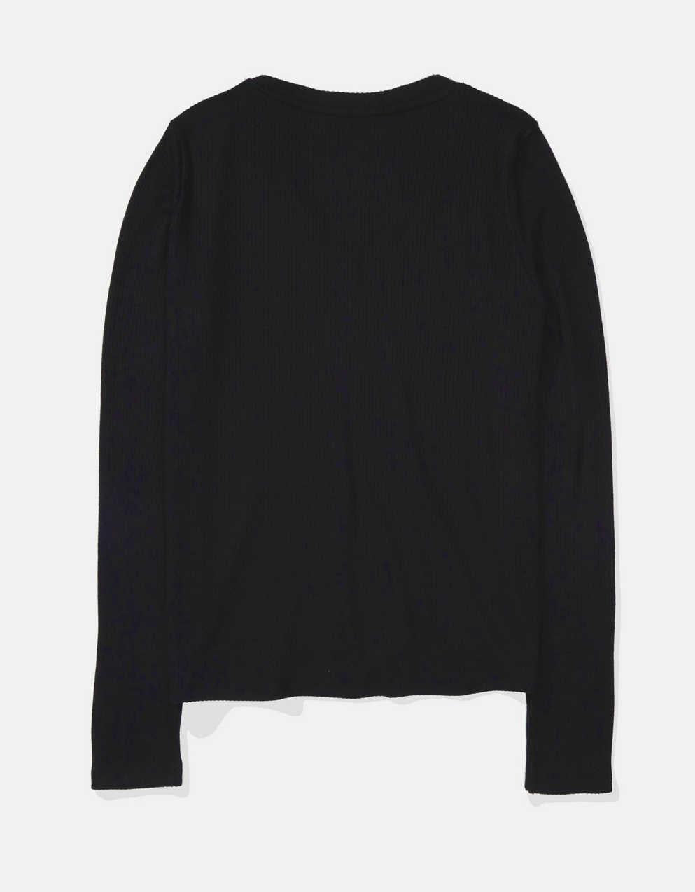 AE Plush Long-Sleeve V-Neck Tee