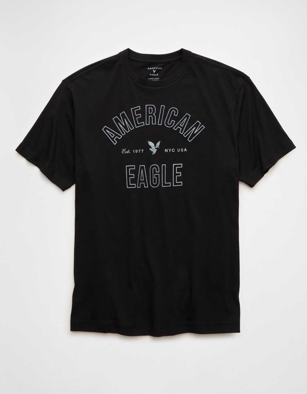 AE スタンダード・フィット ライトウェイト ロゴ グラフィック Tシャツ