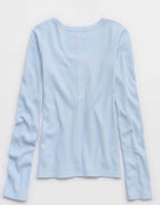 Aerie エッセンシャル・ヘンリー・レイヤリングTシャツ