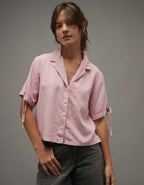AE Linen-Blend Button-Up Shirt