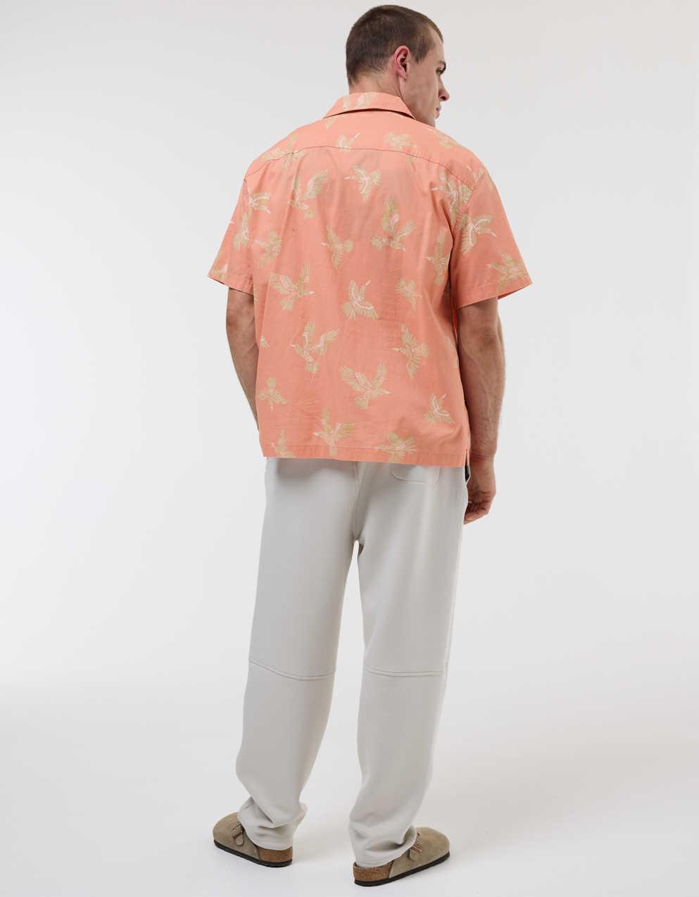 AE Poolside Linen-Blend Striped Button-Up Shirt