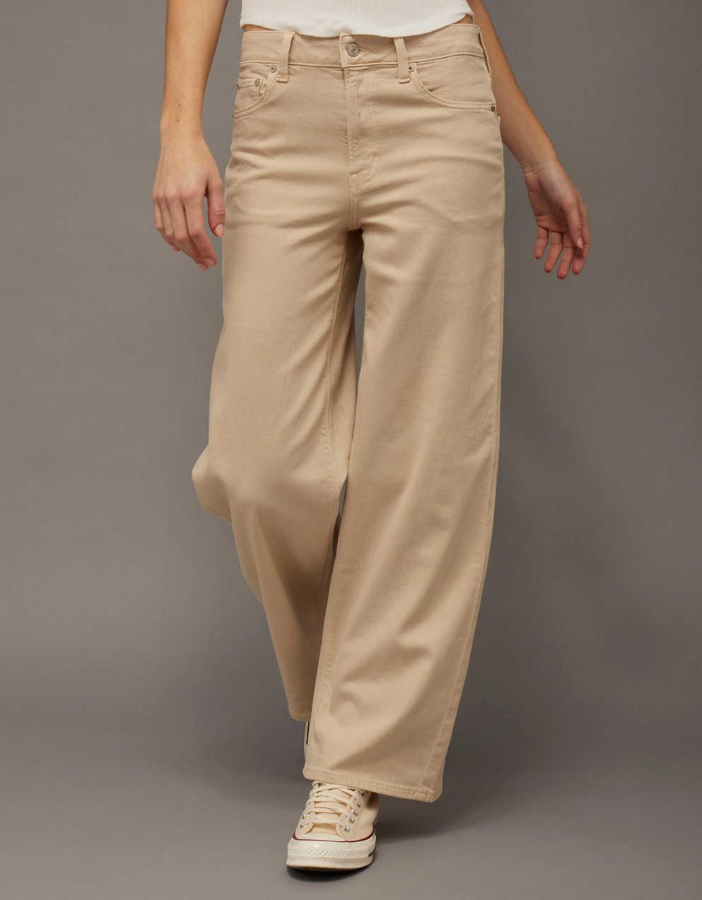 AE Stretch Super High-Waisted Wide-Leg Pant