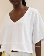 Aerie ハピエスト クロップド VネックTシャツ