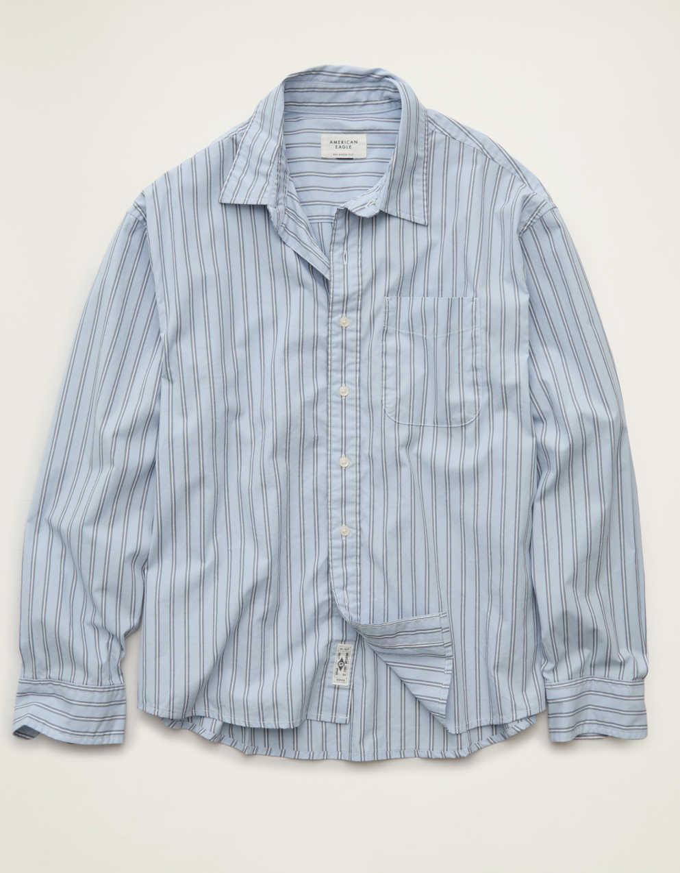 AE Relaxed Fit Poplin Button-Up Shirt