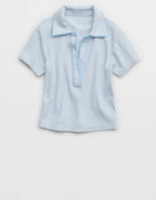 Aerie Cropped Polo T-Shirt