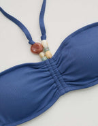 Aerie ピケ素材 シャーリング入りバンドゥビキニトップ