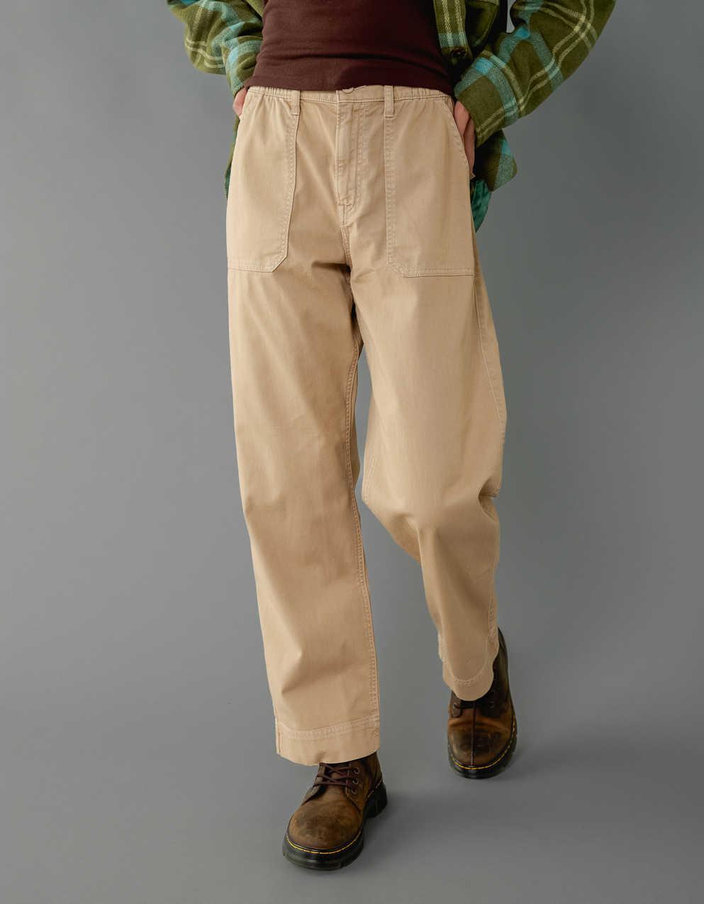 AE Dreamy Drape ストレッチスーパーハイウエストバギーワイドパンツ