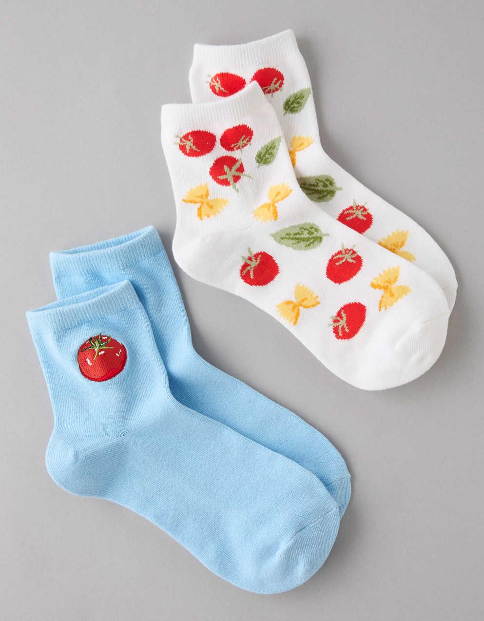 AE Pasta Boyfriend Socks 2-Pack