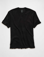 AE スタンダード・フィット・リブド・インVネックTシャツ
