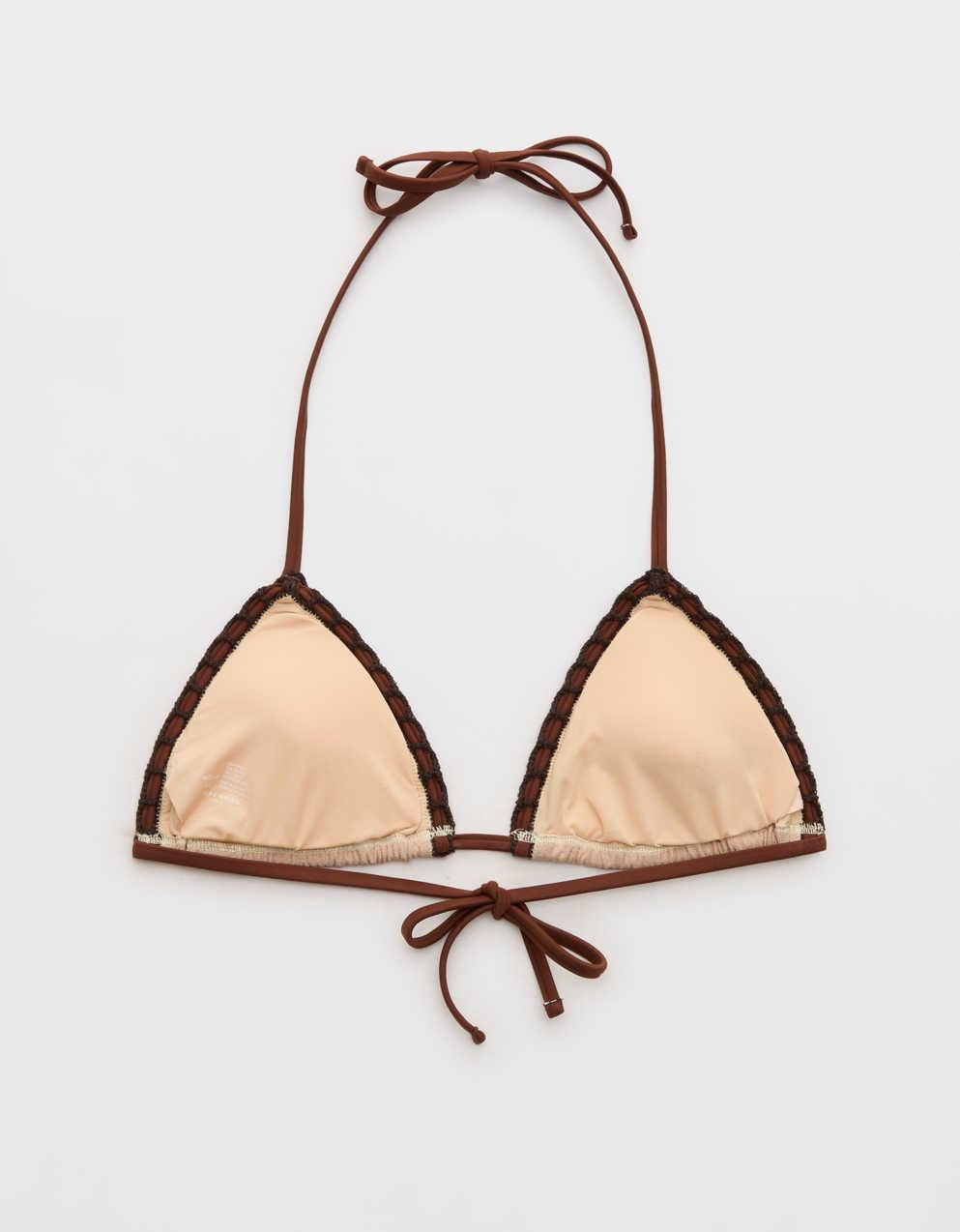 Aerie かぎ針編みストリング・トライアングル・ビキニ・トップ