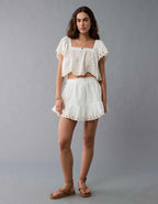 AE Tie Back Eyelet Crop Top