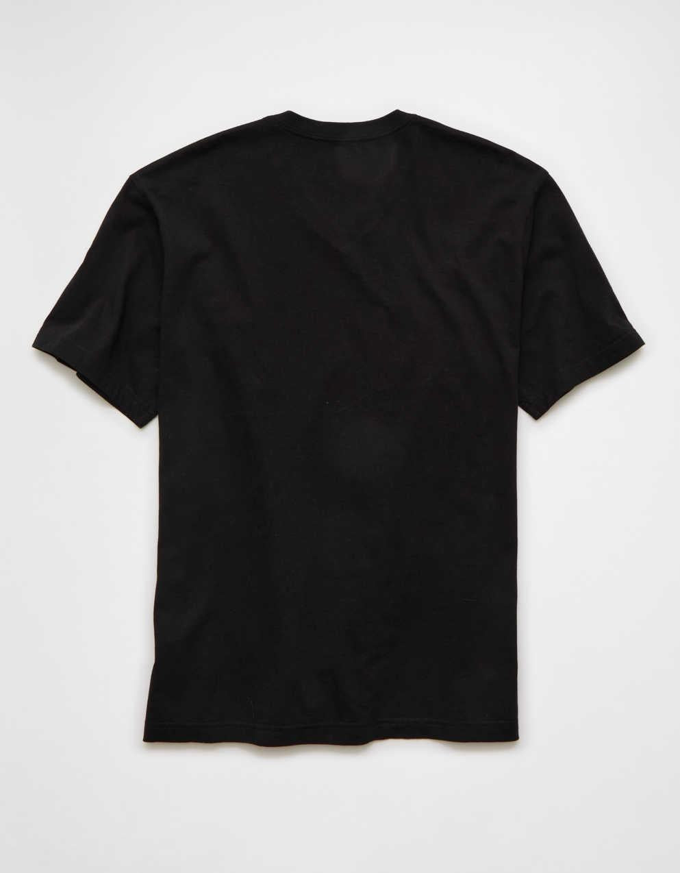 AE スタンダード・フィット・リブド・インVネックTシャツ