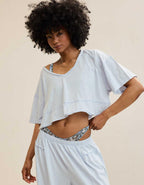 Aerie ハピエスト クロップド VネックTシャツ