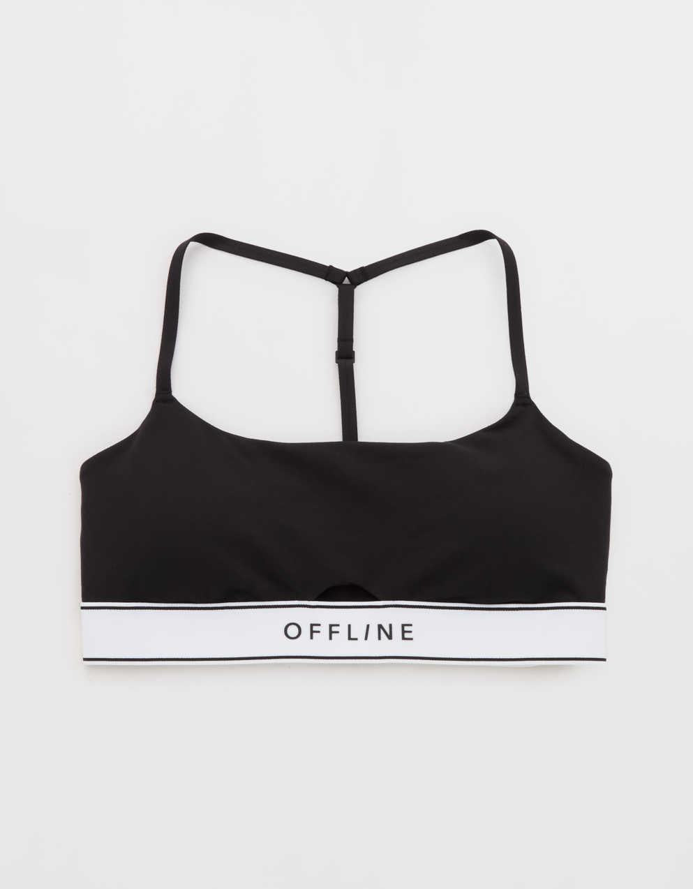 OFFLINE By Aerie The Hugger Logo Elastic Sports Bra