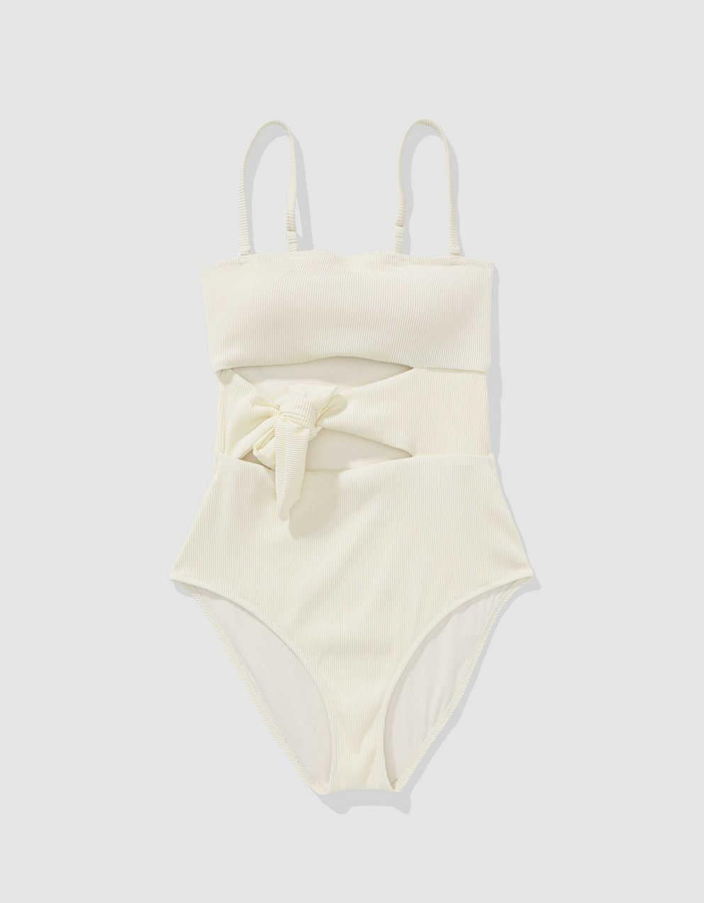 Aerie リブ・ラップ・タイ・ワンピース