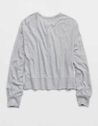 Aerie ハッピースニット・ヘンリーTシャツ
