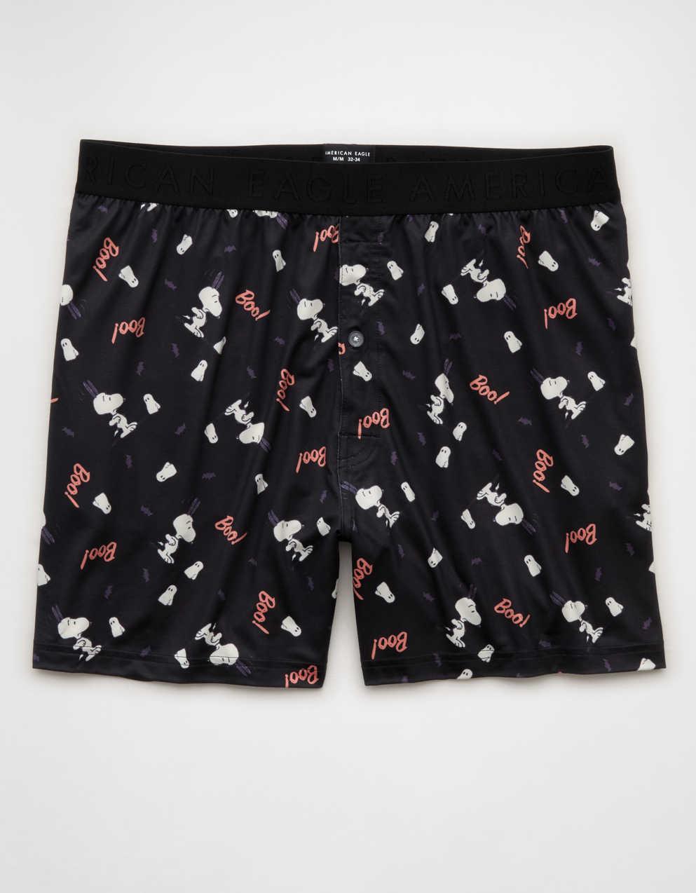 AEO メンズ ハロウィン スヌーピー 超ソフト ポケットボクサーショーツ