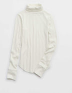 Aerie エッセンシャル・タートルネック・レイヤリングTシャツ