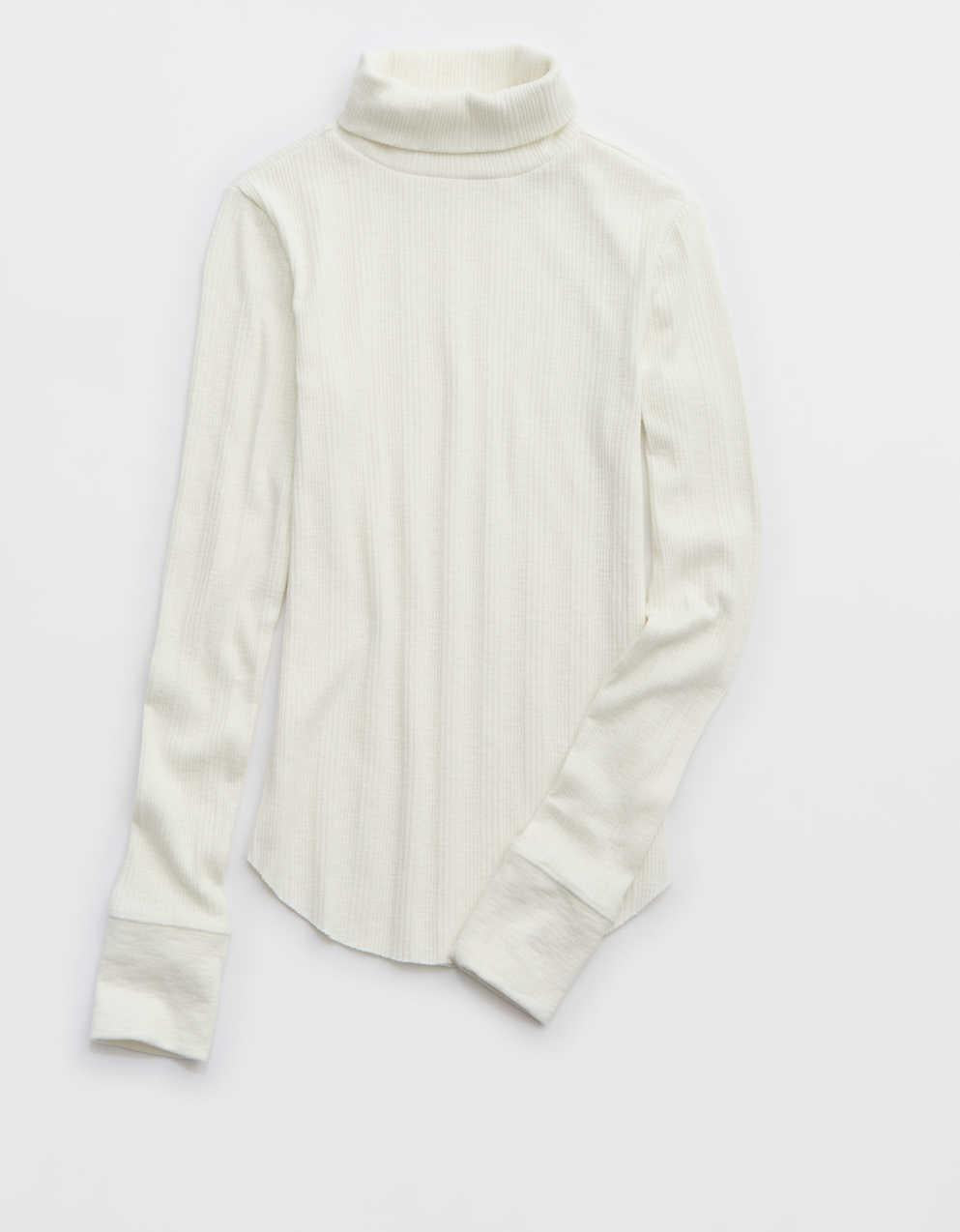 Aerie エッセンシャル・タートルネック・レイヤリングTシャツ