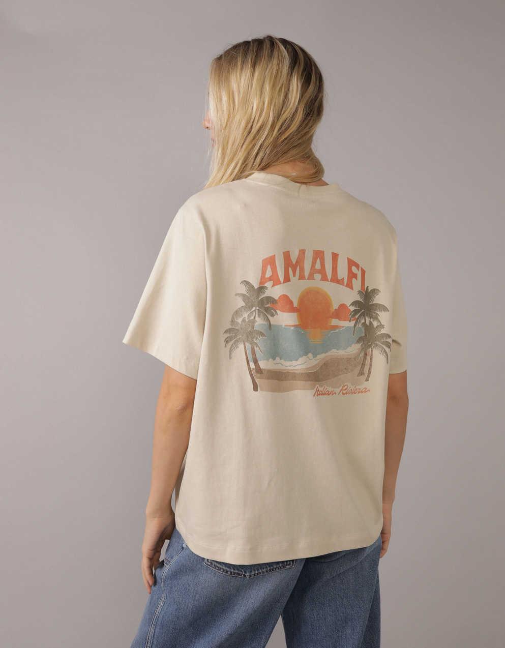 AEオーバーサイズ・フード・グラフィックTシャツ