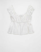 AE Cap-Sleeve Button-Up Top