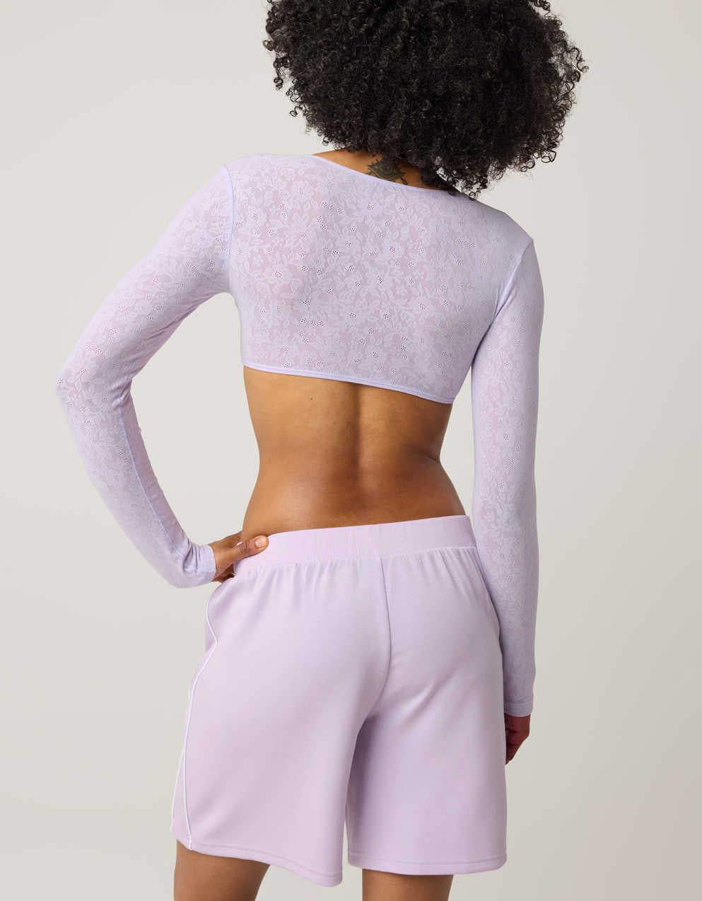 OFFLINE By Aerie Real Me Lace Long Sleeve Bra Top
